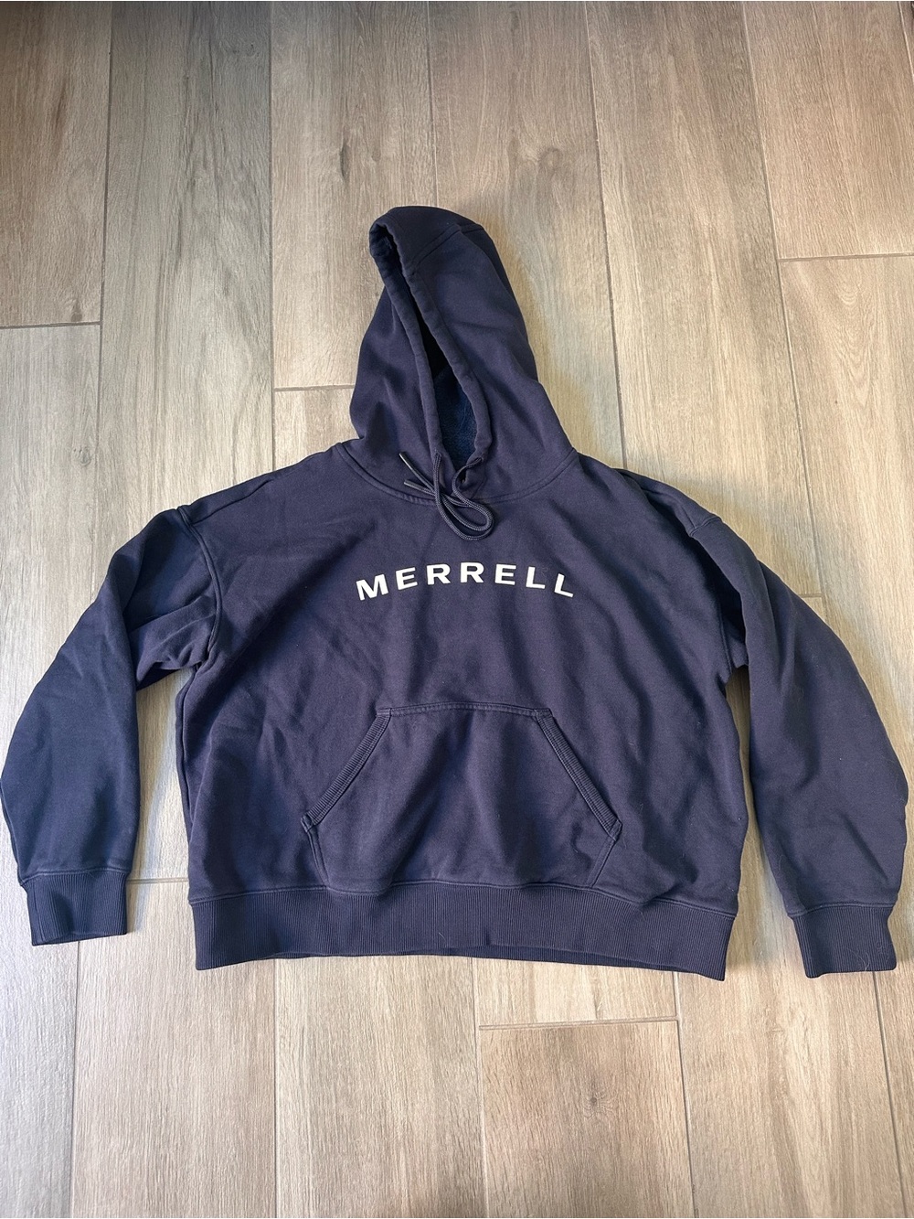 Merrell Navy Blue Logo Hooded Sweatshirt